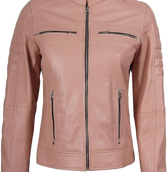 Casual Stylish Lambskin Leather Jackets for Women